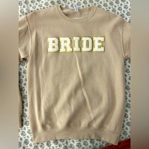 BRIDE Crewneck Sweatshirt, brand new, size small, nude